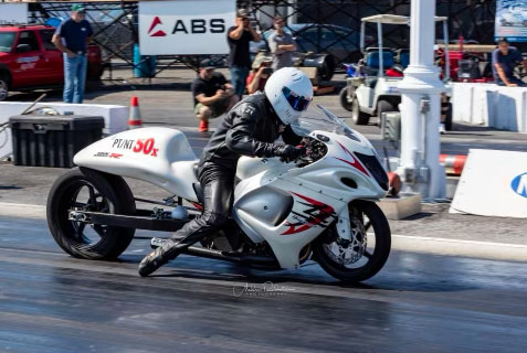 High-performance vehicle on the starting line
